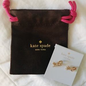 Kate Spade Stud Bow Earrings- Gold